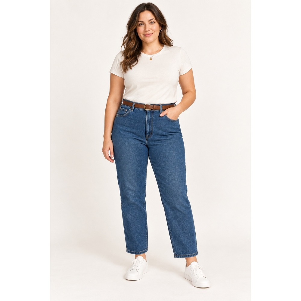 Vintage CHIC Jeans Modern Size 12 Tagged 18 High Rise Straight Mom 27.5"